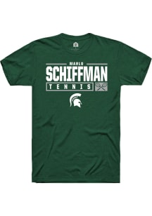 Marlo Schiffman  Michigan State Spartans Green Rally NIL Stacked Box Short Sleeve T Shirt