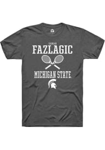 Sarah Fazlagic  Michigan State Spartans Dark Grey Rally NIL Sport Icon Short Sleeve T Shirt