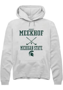 August Meekhof  Rally Michigan State Spartans Mens White NIL Sport Icon Long Sleeve Hoodie