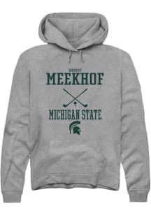 August Meekhof  Rally Michigan State Spartans Mens Graphite NIL Sport Icon Long Sleeve Hoodie