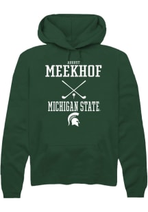 August Meekhof  Rally Michigan State Spartans Mens Green NIL Sport Icon Long Sleeve Hoodie