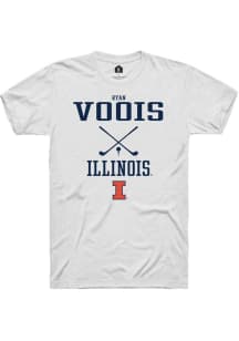 Ryan Voois  Illinois Fighting Illini White Rally NIL Sport Icon Short Sleeve T Shirt
