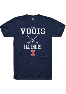 Ryan Voois  Illinois Fighting Illini Navy Blue Rally NIL Sport Icon Short Sleeve T Shirt