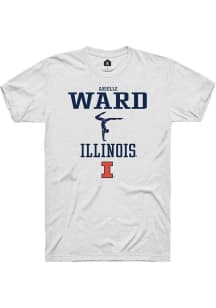 Arielle Ward  Illinois Fighting Illini White Rally NIL Sport Icon Short Sleeve T Shirt