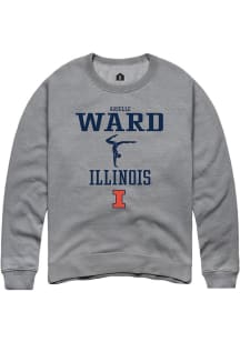 Arielle Ward  Rally Illinois Fighting Illini Mens Graphite NIL Sport Icon Long Sleeve Crew Sweatsh..
