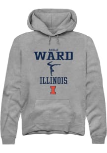 Arielle Ward  Rally Illinois Fighting Illini Mens Graphite NIL Sport Icon Long Sleeve Hoodie