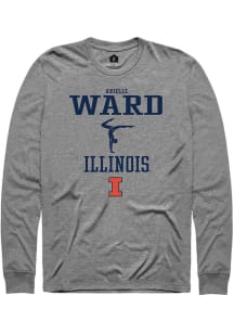 Arielle Ward  Illinois Fighting Illini Graphite Rally NIL Sport Icon Long Sleeve T Shirt
