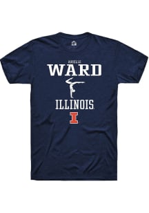 Arielle Ward  Illinois Fighting Illini Navy Blue Rally NIL Sport Icon Short Sleeve T Shirt