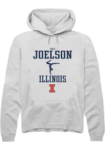 Tali Joelson  Rally Illinois Fighting Illini Mens White NIL Sport Icon Long Sleeve Hoodie