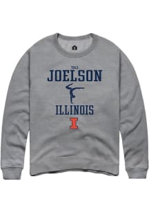 Tali Joelson  Rally Illinois Fighting Illini Mens Graphite NIL Sport Icon Long Sleeve Crew Sweatsh..