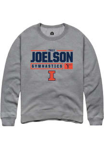 Tali Joelson  Rally Illinois Fighting Illini Mens Graphite NIL Stacked Box Long Sleeve Crew Sweats..