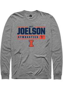 Tali Joelson  Illinois Fighting Illini Graphite Rally NIL Stacked Box Long Sleeve T Shirt