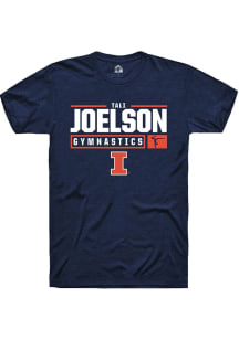 Tali Joelson  Illinois Fighting Illini Navy Blue Rally NIL Stacked Box Short Sleeve T Shirt