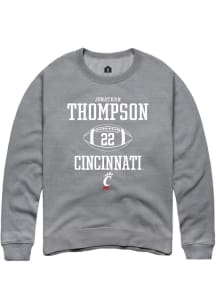 Jonathan Thompson  Rally Cincinnati Bearcats Mens Graphite NIL Sport Icon Long Sleeve Crew Sweatsh..