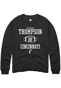 Jonathan Thompson  Rally Cincinnati Bearcats Mens Black NIL Sport Icon Long Sleeve Crew Sweatshirt