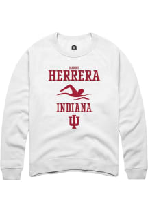 Harrison Herrera  Rally Indiana Hoosiers Mens White NIL Sport Icon Long Sleeve Crew Sweatshirt