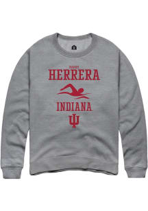 Harrison Herrera  Rally Indiana Hoosiers Mens Graphite NIL Sport Icon Long Sleeve Crew Sweatshirt