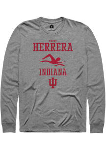 Harrison Herrera  Indiana Hoosiers Graphite Rally NIL Sport Icon Long Sleeve T Shirt