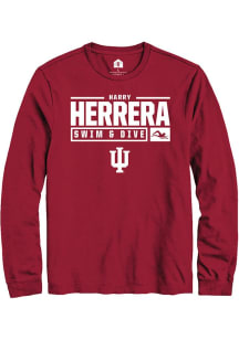 Harrison Herrera  Indiana Hoosiers Red Rally NIL Stacked Box Long Sleeve T Shirt