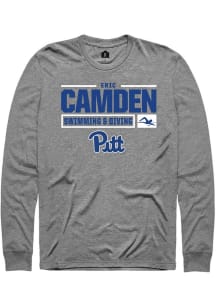 Eric Camden  Pitt Panthers Graphite Rally NIL Stacked Box Long Sleeve T Shirt