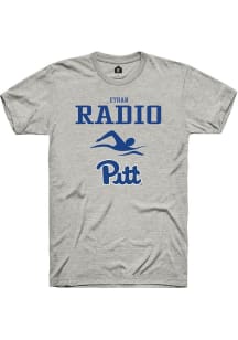 Ethan Radio  Pitt Panthers Ash Rally NIL Sport Icon Short Sleeve T Shirt