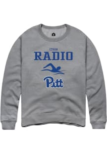 Ethan Radio  Rally Pitt Panthers Mens Graphite NIL Sport Icon Long Sleeve Crew Sweatshirt