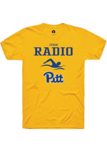 Ethan Radio  Pitt Panthers Gold Rally NIL Sport Icon Short Sleeve T Shirt