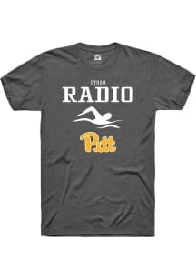 Ethan Radio  Pitt Panthers Dark Grey Rally NIL Sport Icon Short Sleeve T Shirt