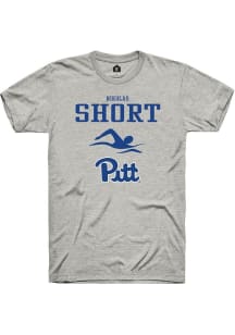 Nikolas Short  Pitt Panthers Ash Rally NIL Sport Icon Short Sleeve T Shirt