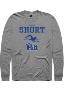 Nikolas Short  Pitt Panthers Graphite Rally NIL Sport Icon Long Sleeve T Shirt