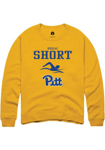 Nikolas Short  Rally Pitt Panthers Mens Gold NIL Sport Icon Long Sleeve Crew Sweatshirt