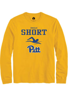Nikolas Short  Pitt Panthers Gold Rally NIL Sport Icon Long Sleeve T Shirt