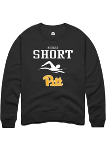 Nikolas Short  Rally Pitt Panthers Mens Black NIL Sport Icon Long Sleeve Crew Sweatshirt