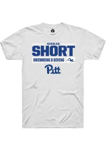 Nikolas Short  Pitt Panthers White Rally NIL Stacked Box Short Sleeve T Shirt