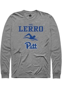 Paul Lerro  Pitt Panthers Graphite Rally NIL Sport Icon Long Sleeve T Shirt