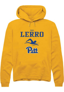 Paul Lerro  Rally Pitt Panthers Mens Gold NIL Sport Icon Long Sleeve Hoodie