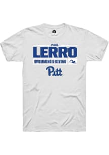 Paul Lerro  Pitt Panthers White Rally NIL Stacked Box Short Sleeve T Shirt