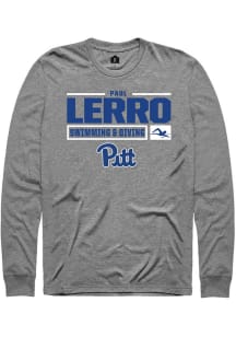 Paul Lerro  Pitt Panthers Graphite Rally NIL Stacked Box Long Sleeve T Shirt