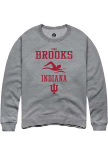 Finn Brooks  Rally Indiana Hoosiers Mens Graphite NIL Sport Icon Long Sleeve Crew Sweatshirt