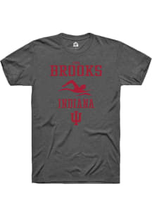Finn Brooks  Indiana Hoosiers Dark Grey Rally NIL Sport Icon Short Sleeve T Shirt