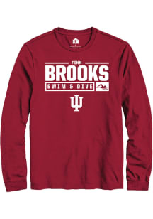 Finn Brooks  Indiana Hoosiers Red Rally NIL Stacked Box Long Sleeve T Shirt