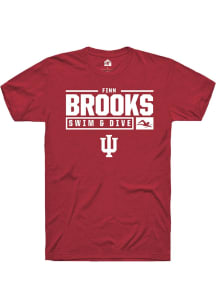 Finn Brooks  Indiana Hoosiers Red Rally NIL Stacked Box Short Sleeve T Shirt
