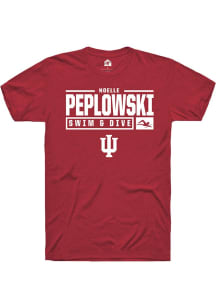 Noelle Peplowski  Indiana Hoosiers Red Rally NIL Stacked Box Short Sleeve T Shirt