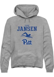 Claire Jansen  Rally Pitt Panthers Mens Graphite NIL Sport Icon Long Sleeve Hoodie