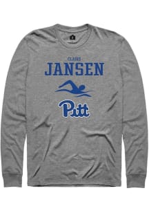 Claire Jansen  Pitt Panthers Graphite Rally NIL Sport Icon Long Sleeve T Shirt