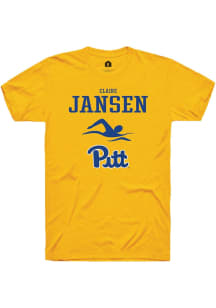 Claire Jansen  Pitt Panthers Gold Rally NIL Sport Icon Short Sleeve T Shirt