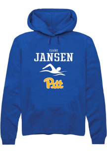 Claire Jansen  Rally Pitt Panthers Mens Blue NIL Sport Icon Long Sleeve Hoodie