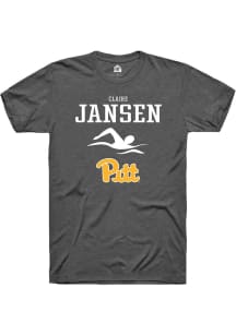 Claire Jansen  Pitt Panthers Dark Grey Rally NIL Sport Icon Short Sleeve T Shirt
