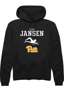 Claire Jansen  Rally Pitt Panthers Mens Black NIL Sport Icon Long Sleeve Hoodie