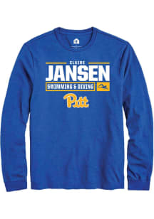 Claire Jansen  Pitt Panthers Blue Rally NIL Stacked Box Long Sleeve T Shirt
